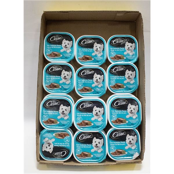 FLAT OF 18 CESAR DOG FOOD BB AUG 29/23