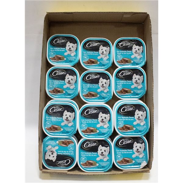 FLAT OF 18 CESAR DOG FOOD BB AUG 29/23
