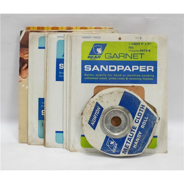 SAND PAPER SHEETS ASSORTED LOT OF 14 PACKAGES