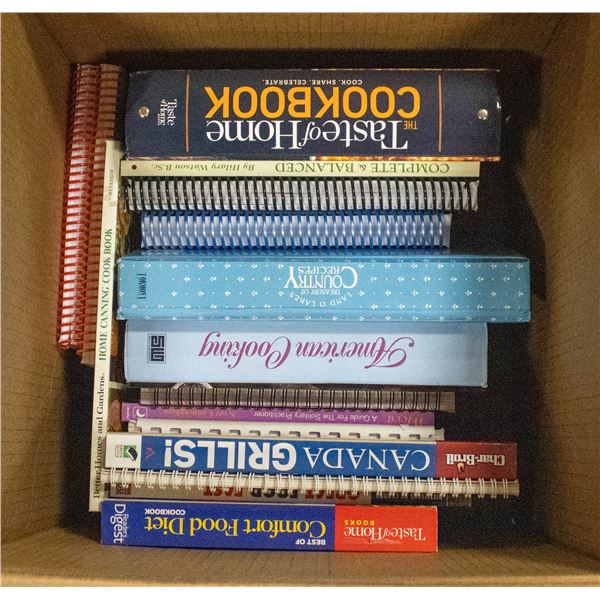 BOX OF COOKBOOKS