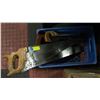 Image 1 : VINTAGE WOOD HAND SAWS- BOX LOT OF 5 ASST.
