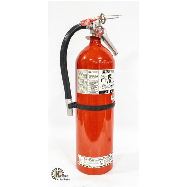10LB FULLY CHARGED & CERTIFIED FIRE EXTINGUISHER