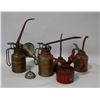 Image 1 : ANTIQUE METAL OIL CANS- LOT OF 6 ASST.