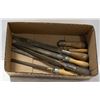 Image 1 : VINTAGE WOOD HANDLED FILES/RASPS- BOX LOT OF 8