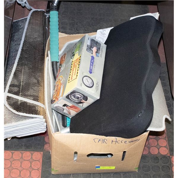 CAR ACCESSORIES, SUNSHADE X 2, AIR COMPRESSOR,