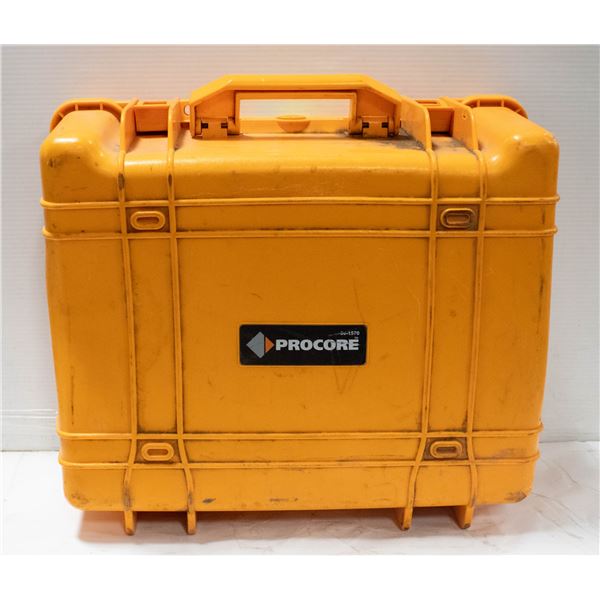 ORANGE PROCORE CASE, 19"LONG X 16"WIDE X 8 ' TAL