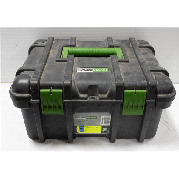 GREY HAUSSMANN TOOLBOX, 15"LONG X 12"