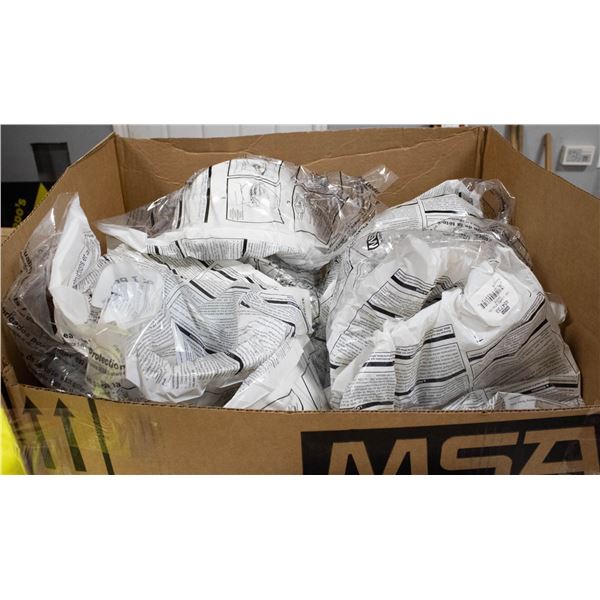 CASE OF WHITE HARD HATS