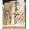 Image 1 : ANTIQUE WOOD HAND TOOLS- BOX LOT
