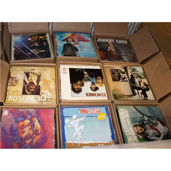 PALLET OF RECORDS INCLUDES POP, ROCK, COUNTRY &
