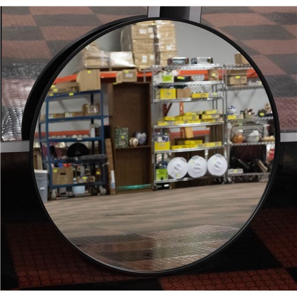 NEW UNPACKED IRON FRAM 36" DIAMETER WALL MIRROR