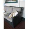 Image 2 : WICKER LOOK COUCH W/CUSHIONS & DECORATIVE PILLOWS & COVER