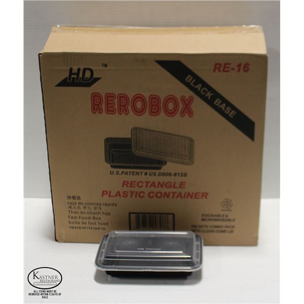 NEW CASE  REROBOX RE-16 PLASTIC FOOD CONTAINERS