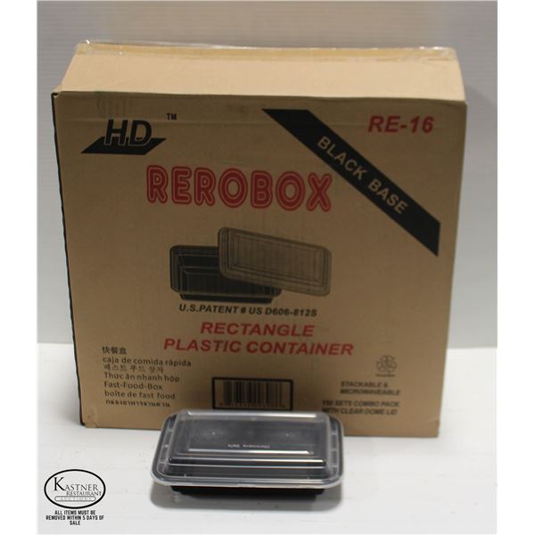 PARTIAL FLAT OF REROBOX RE-16 PLASTIC FOOD