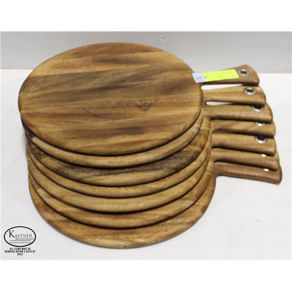 LOT OF 7 SERVING CHARCUTERIE BOARD CIRCLE 12"