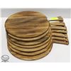 LOT OF 7 SERVING CHARCUTERIE BOARD CIRCLE 12"