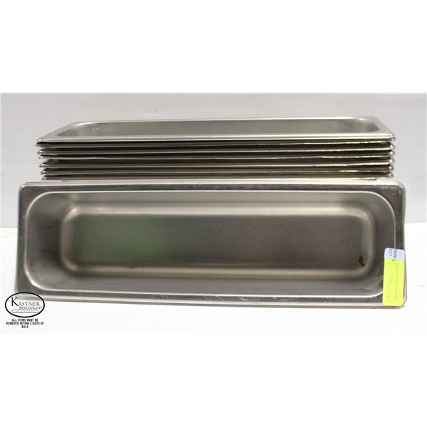 8 STAINLESS STEEL INSERTS APROX 21X6X4