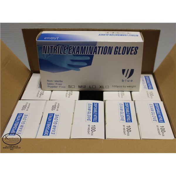 1000 NITRILE EXAMINATION GLOVES SIZE MEDIUM