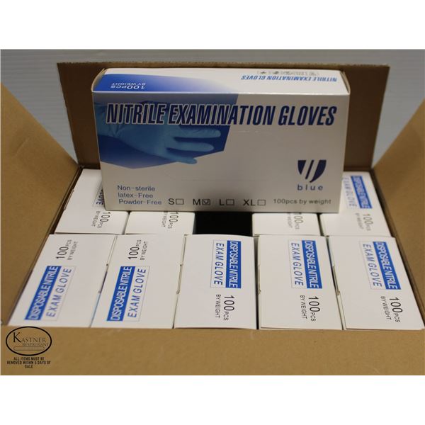 1000 NITRILE EXAMINATION GLOVES SIZE MEDIUM