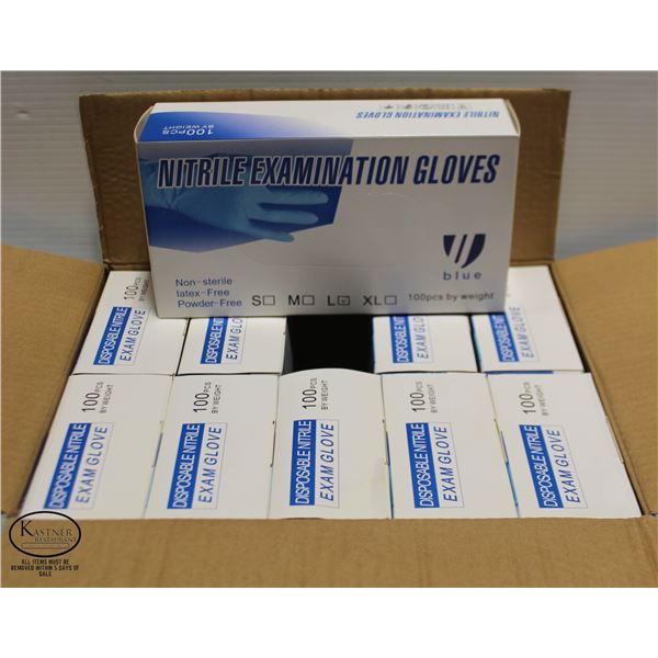 1000 NITRILE EXAMINATION GLOVES SIZE LARGE