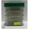 Image 1 : 3 CAMBRO DRY INGREDIENT BINS W/ 3 LIDS