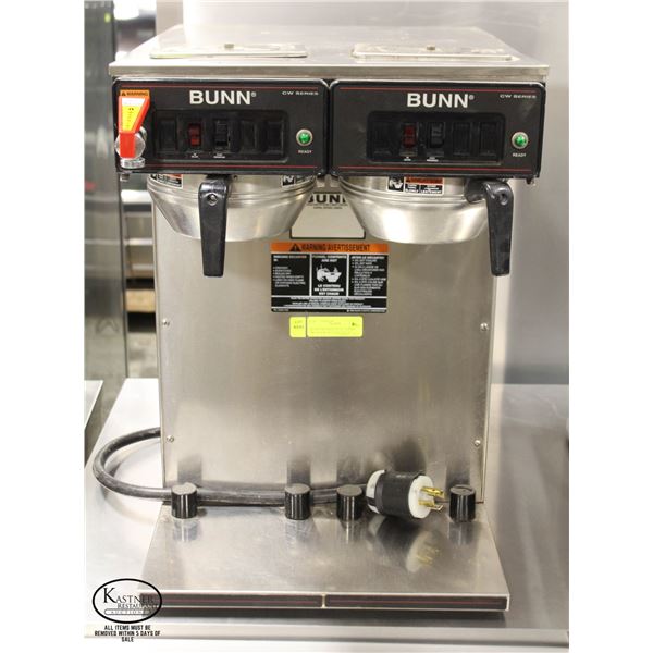 BUNN CW SERIES DUAL COFFEE BREWER W/ HOT WATER TAP