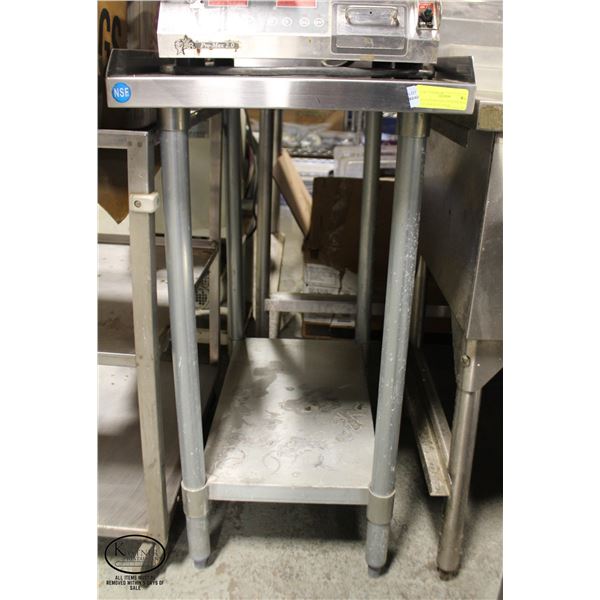 STAINLESS STEEL COUNTER HEIGHT EQUIPMENT STAND W/