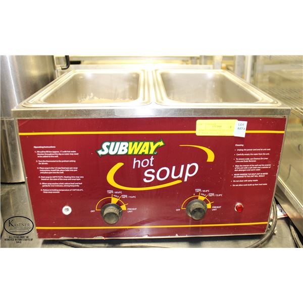 NEMCO COMMERCIAL DUAL FOOD WARMER - FITS TWO 1/3