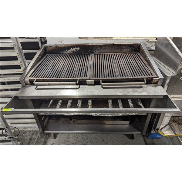 MAGICKITCHN 48" NATURAL GAS CHARBROILER ON CASTERS