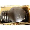 BOX OF 15 BLACK VINYL STOOL SEATS