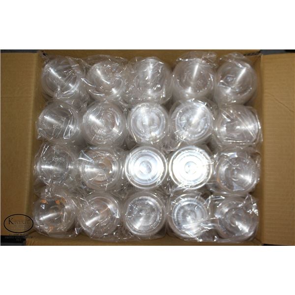 CASE OF 1000 KARAT PET PLASTIC LIDS FOR 12-24 OZ.