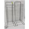 Image 1 : TWO 14-SLOT CHROME WIRE MENU HOLDER STAND