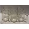 LOT OF 6 ASSORTED 60 OZ. POLY PITCHERS