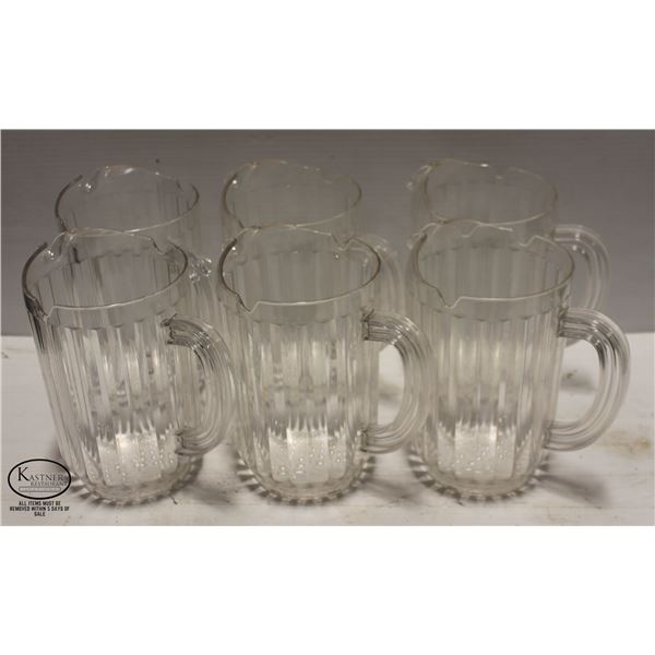 LOT OF 6 RUBBERMAID 60 OZ. POLY PITCHERS