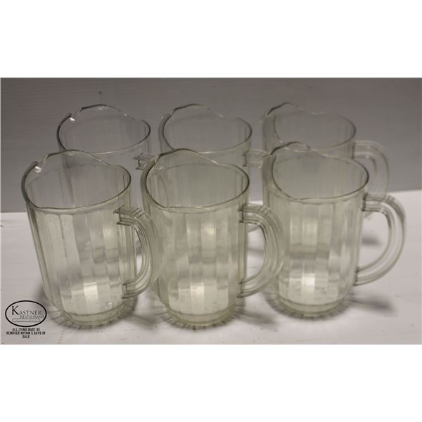 LOT OF 6 CARLISLE 60 OZ. POLY PITCHERS