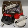 FLAT OF ASSORTED KITCHENWARES INCL: 2 KETTLES,