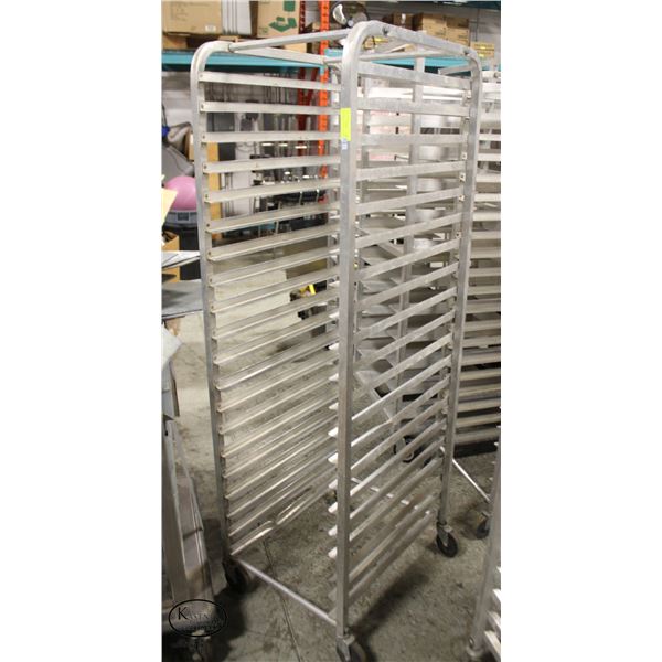 ALUMINUM BAKERS RACK APROX. 20 X 26 X 68