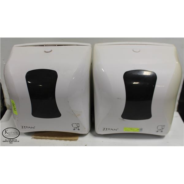 LOT OF 2 TITAN PAPER TOWEL DISPENSER