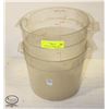 Image 1 : LOT OF TWO CAMBRO CIRCLE STORAGE CONTAINERS ONE 8-