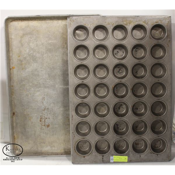 35-CUP MUFFIN BAKING PAN W/ FULL SIZE BUN PAN