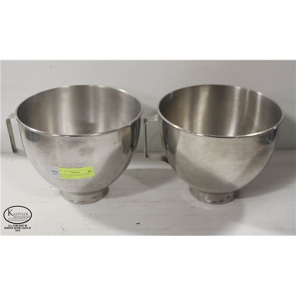 LOT OF 5 KITCHENAID 5 QUART MIXER BOWLS