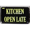 Image 1 : KITCHEN OPEN LATE LIGHTED HANGING SIGN