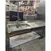 Image 1 : S/S TWO WELL WORKTOP SINK W/ PRE-RINSE AND