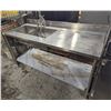 Image 2 : S/S TWO WELL WORKTOP SINK W/ PRE-RINSE AND