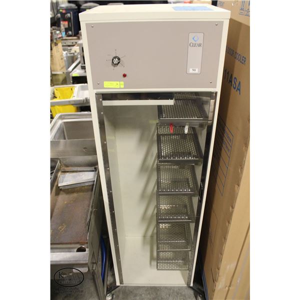 M# 90 CLEAR MEDICAL CABINET ON CASTERS