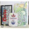 Image 1 : LOT OF 3 WALL HANGING BEER SIGNS INCL: MOLSON,