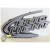 Image 1 : BUD LIGHT LIGHTED BEER SIGN - NO POWER ADAPTOR