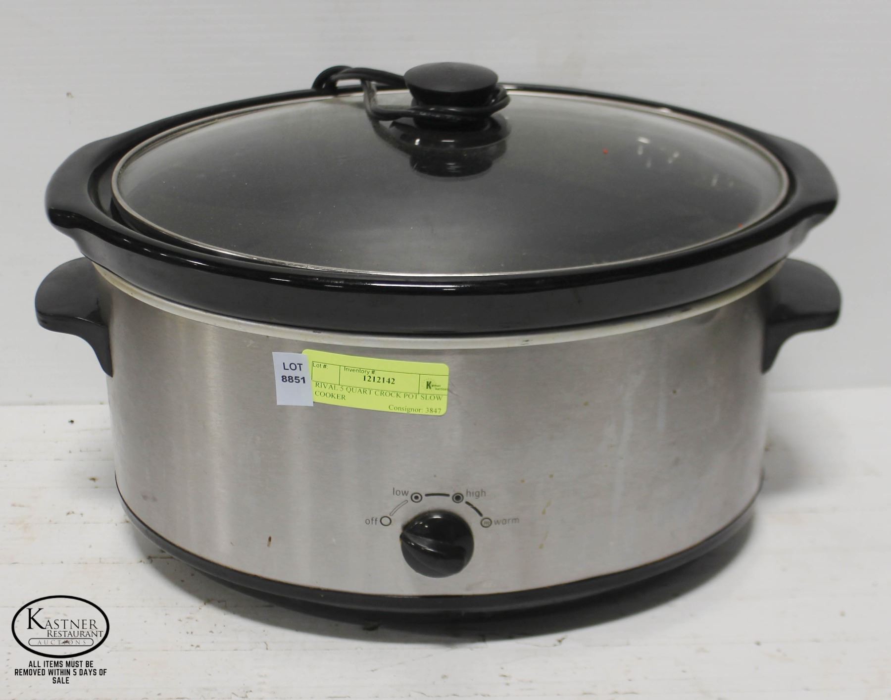 RIVAL 5 QUART CROCK POT SLOW COOKER Rival 5 quart crock pot slow cooker