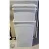 Image 1 : LOT OF THREE SLIM 23GAL TRASH CANS