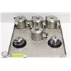 Image 1 : STAINLESS STEEL DISPLAY TRAY W/ S/S CREAM POURERS